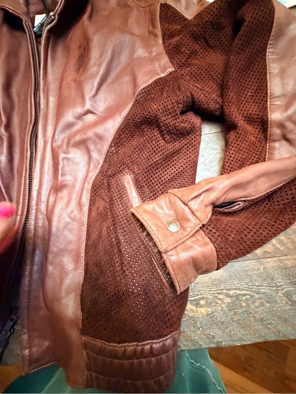 Stunning Vintage 80’s Remy Soft Leather 42 L Jacket with suede features GUC RARE - Picture 8 of 15